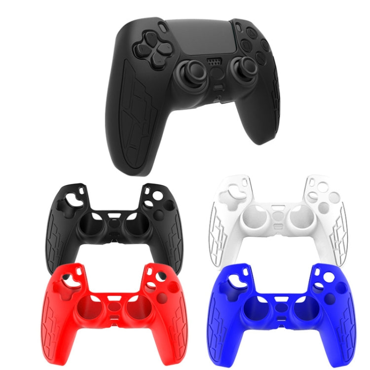 For PS5 Gamepad Silicone Case Non-slip Texture Thickened Protective Cover(White) - Cases by PMC TechLife | Online Shopping South Africa | PMC TechLife
