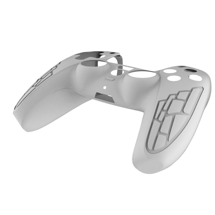 For PS5 Gamepad Silicone Case Non-slip Texture Thickened Protective Cover(White) - Cases by PMC TechLife | Online Shopping South Africa | PMC TechLife