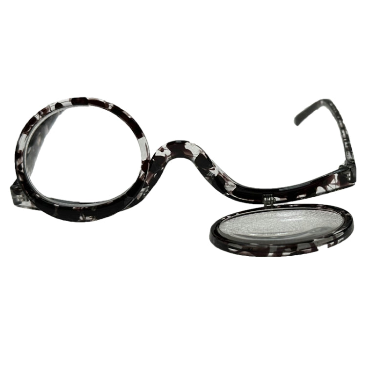 Makeup Magnifying Glass Presbyopic Glasses Flip Swivel Reading Glasses, Degree: +100(Black) - Presbyopic Glasses by PMC Jewellery | Online Shopping South Africa | PMC Jewellery