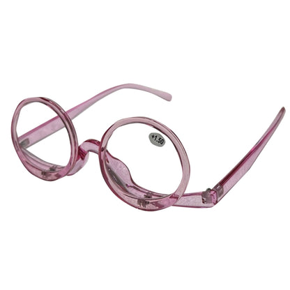 Makeup Magnifying Glass Presbyopic Glasses Flip Swivel Reading Glasses, Degree: +400(Violet Pink) - Presbyopic Glasses by PMC Jewellery | Online Shopping South Africa | PMC Jewellery