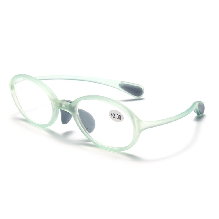 Portable Magnifying Glass Presbyopic Glasses Silicone Anti-Blue Light Reading Glasses, Degree: +250(Light Green) - Presbyopic Glasses by PMC Jewellery | Online Shopping South Africa | PMC Jewellery