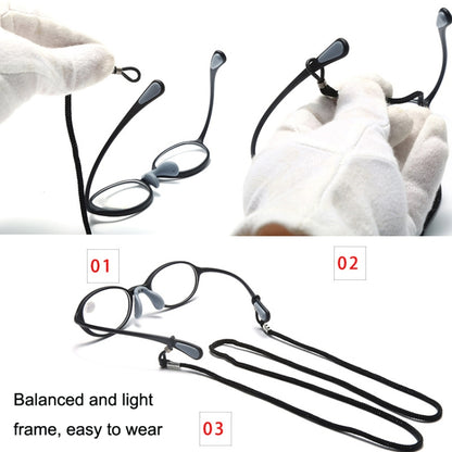 Portable Magnifying Glass Presbyopic Glasses Silicone Anti-Blue Light Reading Glasses, Degree: +150(Black) - Presbyopic Glasses by PMC Jewellery | Online Shopping South Africa | PMC Jewellery