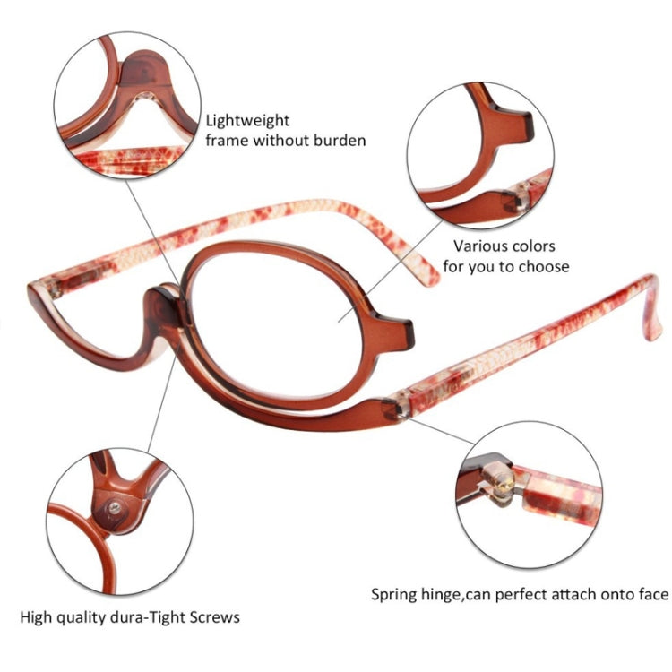 Makeup Presbyopic Glasses Monolithic Reading Glass Magnifying Glass, Degree: +100(Red) - Presbyopic Glasses by PMC Jewellery | Online Shopping South Africa | PMC Jewellery