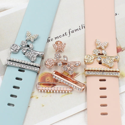 3pcs/Set Smart Watch Silicone Watch Band Decorative Ring Butterfly Buckle Watch Band Decorations(5) - Watch Accessories & Parts by PMC Jewellery | Online Shopping South Africa | PMC Jewellery