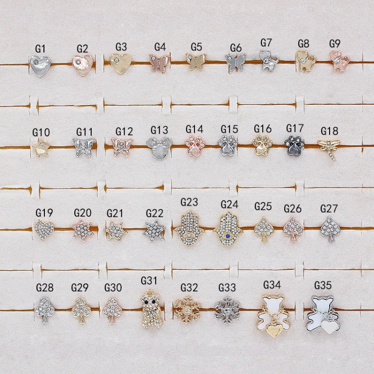 2pcs Watch Silicone Strap Decorative Diamond Buckle Strap Nails, Style: One Diamond Heart - free shipping - PMC TechLife - Order now!
