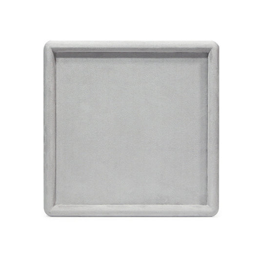 25x25x1.8cm Jewelry Tray Ring Square Empty Plate Earrings Necklace Jewelry Display Tray(Gray) - Jewelry Storages by PMC Jewellery | Online Shopping South Africa | PMC Jewellery