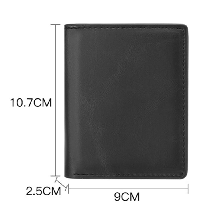 RFID Anti-Theft Short Wallet Automatic Pop-Up Aluminum Alloy Antimagnetic Card Holder(Dark Brown) - Antimagnetic RFID Package by PMC TechLife | Online Shopping South Africa | PMC TechLife | Buy Now Pay Later Mobicred