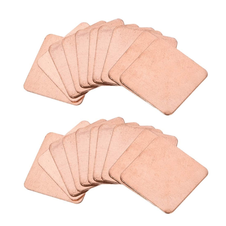 20pcs Laptop Cooling Copper Heat Sink Thermal Conductive Tabs Cell Phone Computer Graphics Card Heat Sinks 15x15x0.1mm - Others by PMC TechLife | Online Shopping South Africa | PMC TechLife