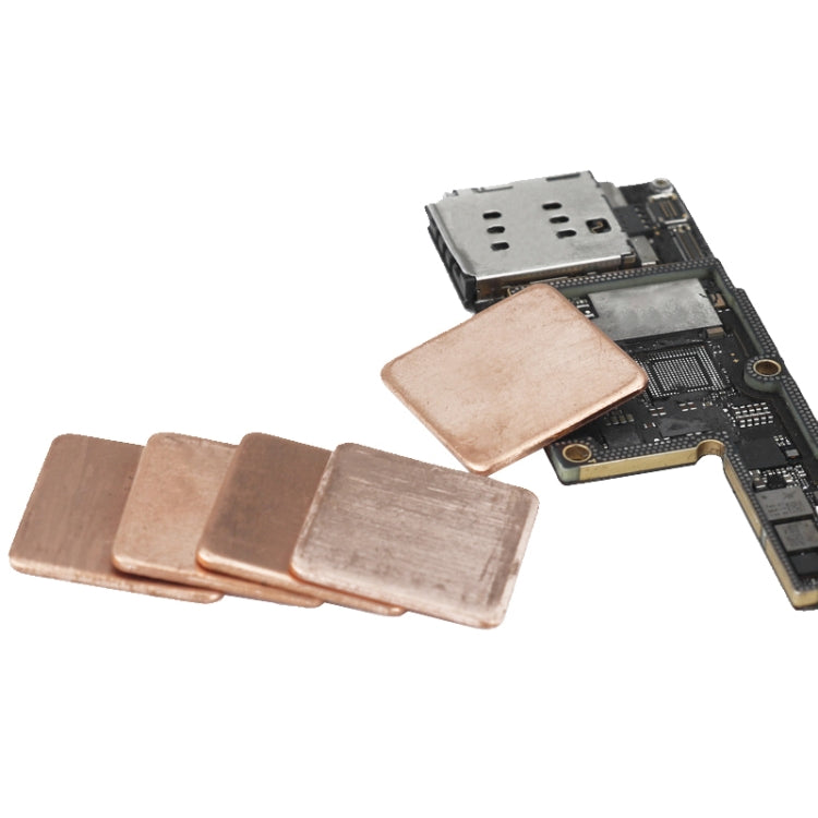20pcs Laptop Cooling Copper Heat Sink Thermal Conductive Tabs Cell Phone Computer Graphics Card Heat Sinks 15x15x0.1mm - Others by PMC TechLife | Online Shopping South Africa | PMC TechLife