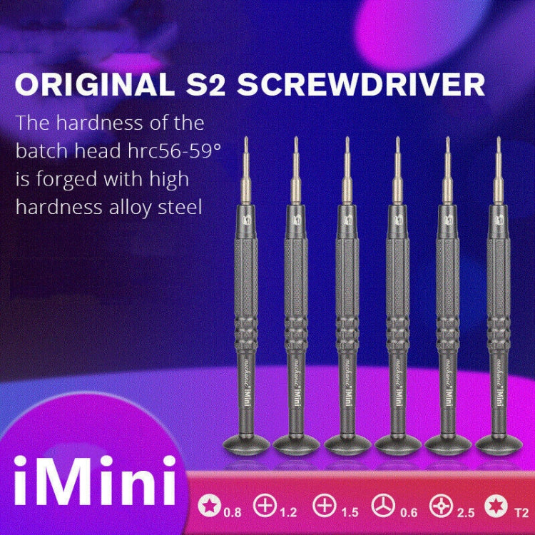 MECHANIC iMini Series Mobile Phone Repair Glasses Screw Batch Clock Tool, Series: T2 - free shipping - PMC TechLife - Order now!