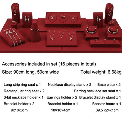 Earrings Bracelets Earrings Jewelry Display Rack Microfiber Jewelry Counter Display Props Set 3 - Jewelry Storages by PMC Jewellery | Online Shopping South Africa | PMC Jewellery