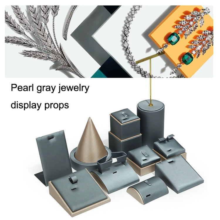 21x26x2.5cm Right Corner Tablet Pearl Gray Jewelry Bracelet Earrings Display Stand - Jewelry Storages by PMC Jewellery | Online Shopping South Africa | PMC Jewellery