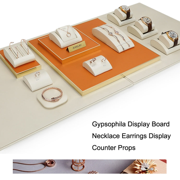 10x18x2cm Orange Gypsophila Display Board Necklace Earrings Display Counter Props - Jewelry Storages by PMC Jewellery | Online Shopping South Africa | PMC Jewellery