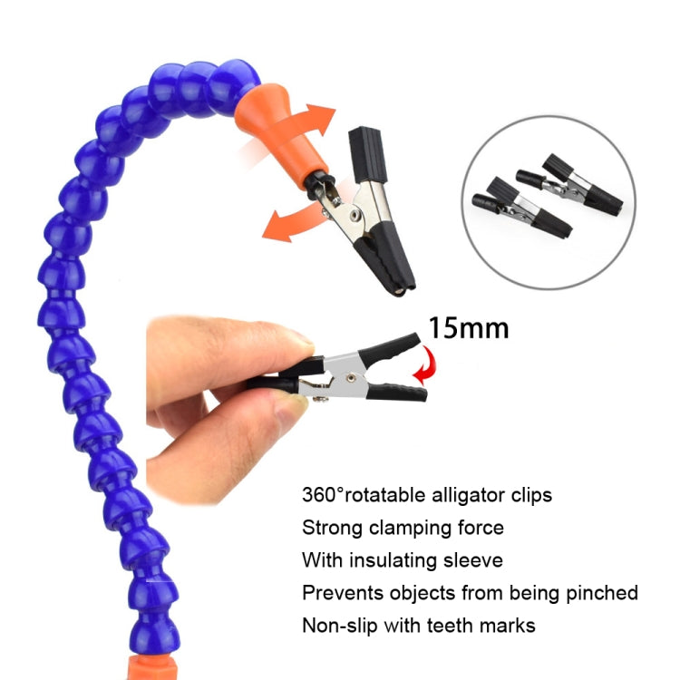 Phone PCB Circuit Board Repair Fixed Folder Welding Assisted DIY Model Clamping Tool, Style: 5 Claws+Magnifying Glass Lamp (Blue) - Others by PMC TechLife | Online Shopping South Africa | PMC TechLife | Buy Now Pay Later Mobicred
