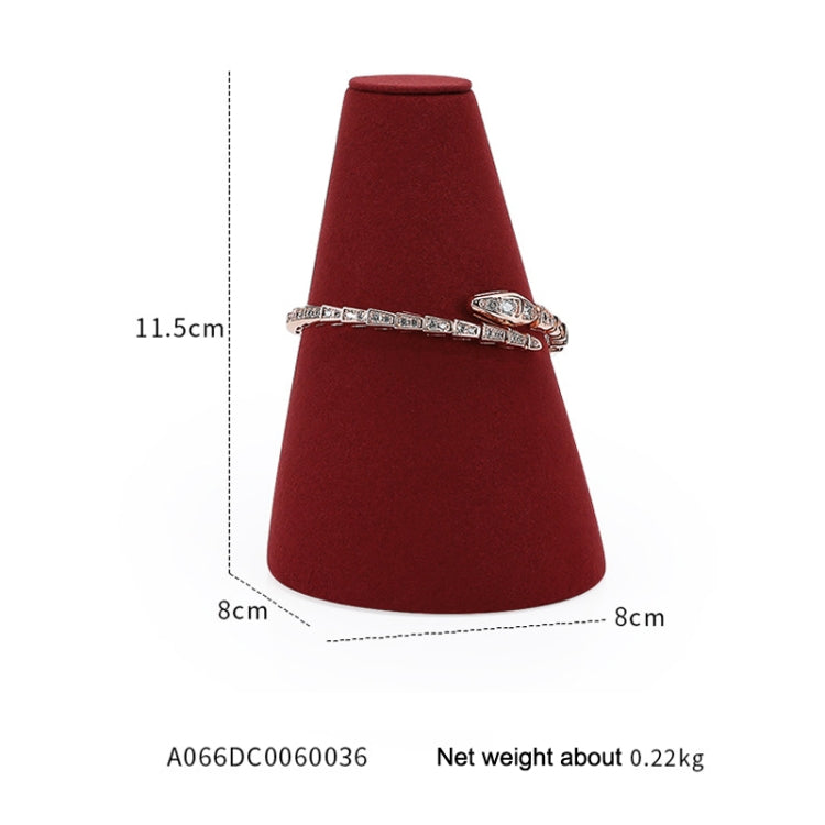 8x8x11.5cm Tapered Bracelet Display Stand Jewelry Display Rack Microfiber Jewelry Counter Display Props - Jewelry Storages by PMC Jewellery | Online Shopping South Africa | PMC Jewellery