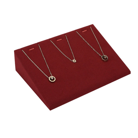 20x14x5.5cm Three-bit Necklace Seat Jewelry Display Rack Microfiber Jewelry Counter Display Props - Jewelry Storages by PMC Jewellery | Online Shopping South Africa | PMC Jewellery