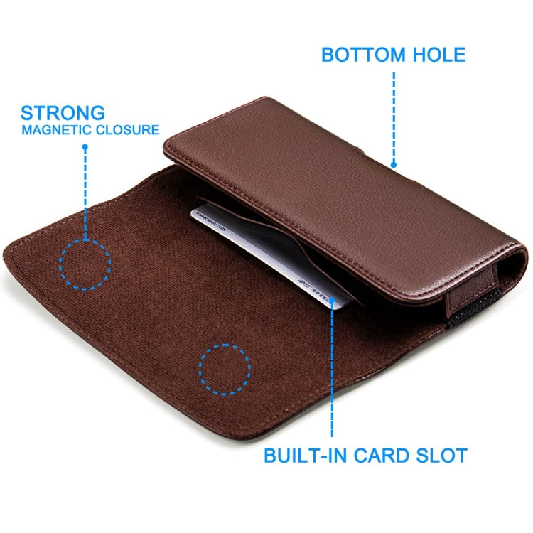 Nuoku Magnetic Flaps Leather Belt Case For Smart Phones, Size: 17.3 x 8 x 2.5cm  6.7 Inch(Black) - More iPhone Cases by Nuoku | Online Shopping South Africa | PMC TechLife | Buy Now Pay Later Mobicred