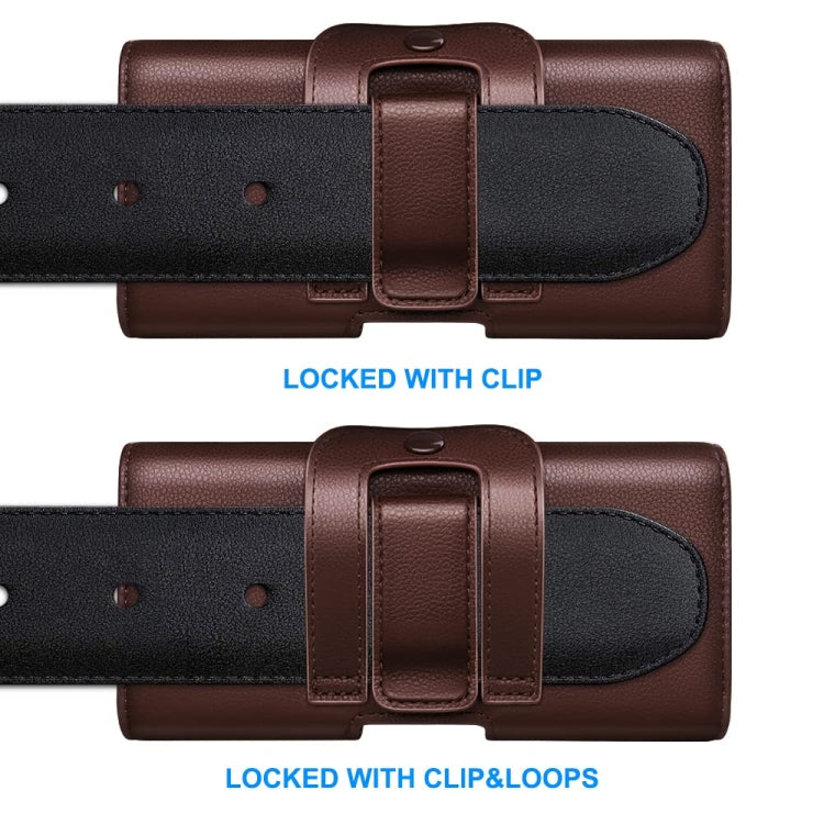 Nuoku Magnetic Flaps Leather Belt Case For Smart Phones, Size: 17.3 x 8 x 2.5cm  6.7 Inch(Black) - More iPhone Cases by Nuoku | Online Shopping South Africa | PMC TechLife | Buy Now Pay Later Mobicred