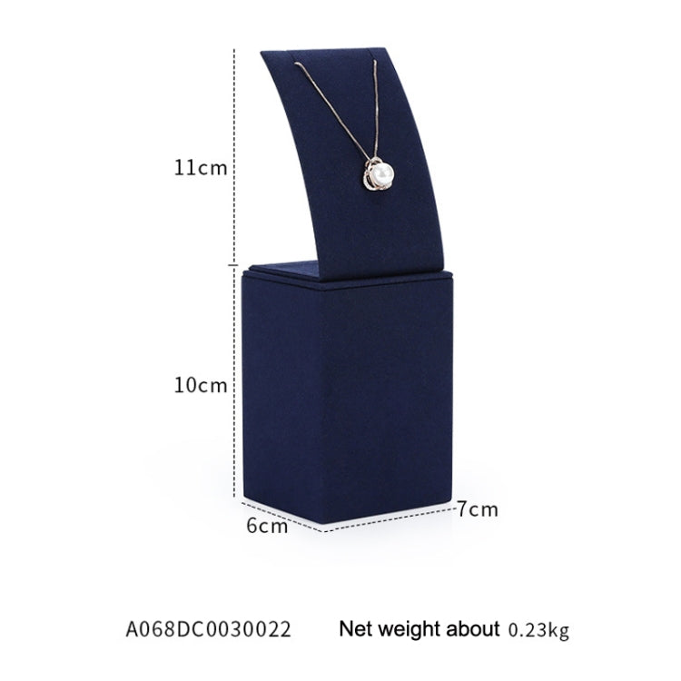 7x6x21cm Necklace Display Stand Jewelry Display Props Blue Microfiber Window Necklace Earring Ring Stand - Jewelry Storages by PMC Jewellery | Online Shopping South Africa | PMC Jewellery