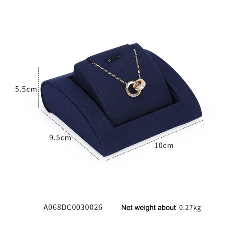 10x9.5x5.5cm Activity Necklace Holder Jewelry Display Props Blue Microfiber Window Necklace Earring Ring Stand - Jewelry Storages by PMC Jewellery | Online Shopping South Africa | PMC Jewellery