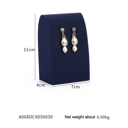 7x4x11cm Earrings Seat Jewelry Display Props Blue Microfiber Window Necklace Earring Ring Stand - Jewelry Storages by PMC Jewellery | Online Shopping South Africa | PMC Jewellery