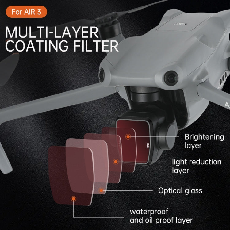 For DJI Air 3 RCSTQ Multi-Layer Coating Waterproof  Filter, Spec: UV - Lens Filter by RCSTQ | Online Shopping South Africa | PMC TechLife | Buy Now Pay Later Mobicred