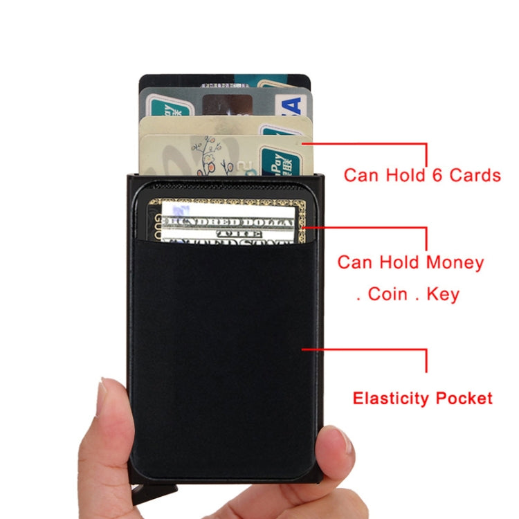 RFID Short Metal Card Case Credit Card Holder Wallet(Black) - Antimagnetic RFID Package by PMC TechLife | Online Shopping South Africa | PMC TechLife | Buy Now Pay Later Mobicred