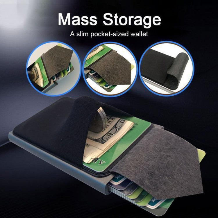 RFID Short Metal Card Case Credit Card Holder Wallet(Blue) - free shipping - PMC TechLife - Order now!