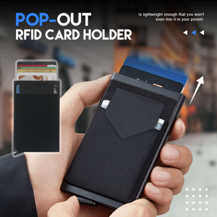 RFID Short Metal Card Case Credit Card Holder Wallet(Silver) - free shipping - PMC TechLife - Order now!