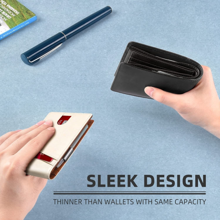 RFID Anti-Magnetic And Anti-Theft Leather Multi-Card Credit Card Wallet Coin Purse(Carbon Fiber Black+Orange Inside) - Antimagnetic RFID Package by PMC TechLife | Online Shopping South Africa | PMC TechLife | Buy Now Pay Later Mobicred