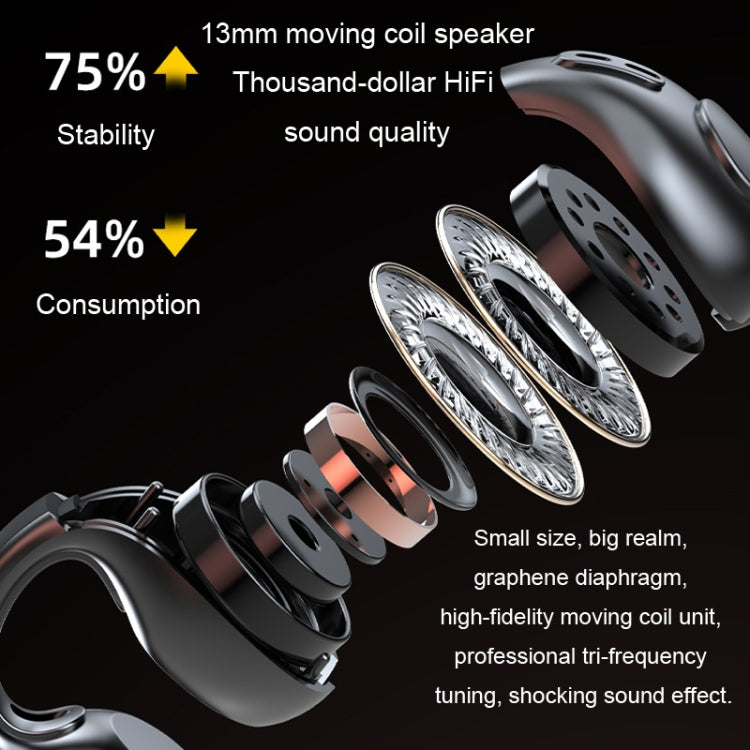 JX80 TWS Wireless Bone Conduction Clip-On Ear Noise Reduction Bluetooth Headset(Purple) - TWS Earphone by PMC TechLife | Online Shopping South Africa | PMC TechLife