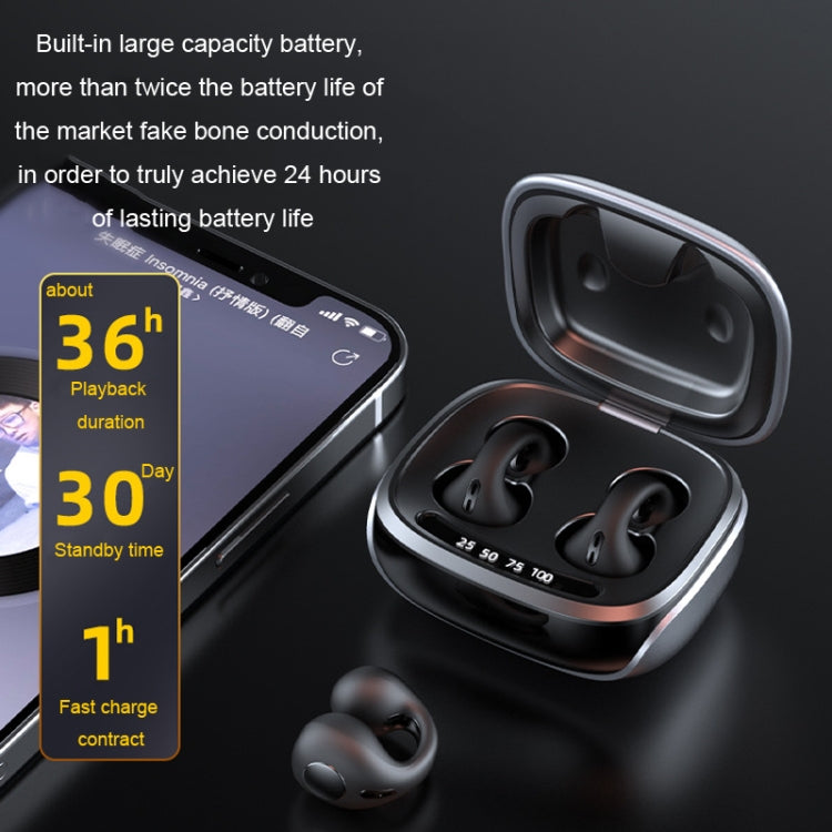 JX80 TWS Wireless Bone Conduction Clip-On Ear Noise Reduction Bluetooth Headset(Purple) - TWS Earphone by PMC TechLife | Online Shopping South Africa | PMC TechLife