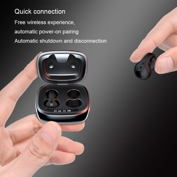 JX80 TWS Wireless Bone Conduction Clip-On Ear Noise Reduction Bluetooth Headset(Purple) - TWS Earphone by PMC TechLife | Online Shopping South Africa | PMC TechLife