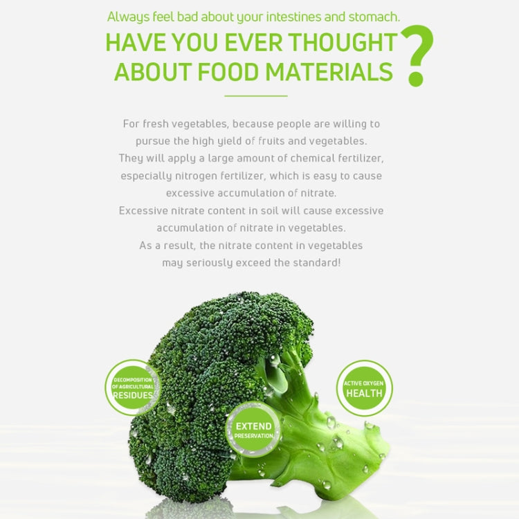 Greentest ECO6 Vegetable, Fruit, Meat Food Nitrate Water Quality Nuclear Radiation Environmental Detector, EU Plug(White) - free shipping - PMC TechLife - Order now!