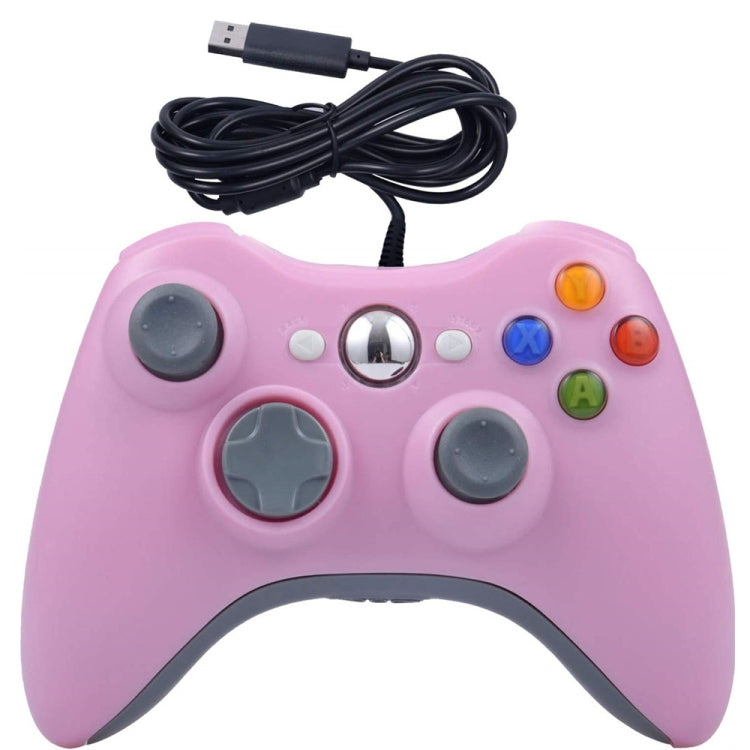 For XBOX 360 Console And PC USB Dual Vibration Wired Gamepad(Pink) - Gamepad by PMC Jewellery | Online Shopping South Africa | PMC Jewellery