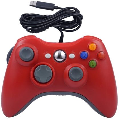 For XBOX 360 Console And PC USB Dual Vibration Wired Gamepad(Red) - Gamepad by PMC Jewellery | Online Shopping South Africa | PMC Jewellery