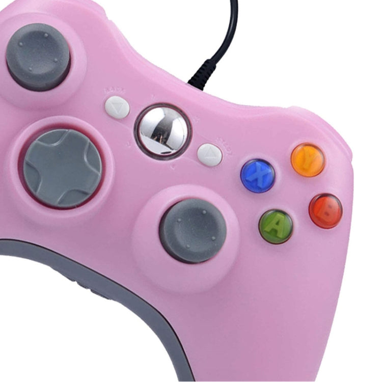 For XBOX 360 Console And PC USB Dual Vibration Wired Gamepad(Pink) - Gamepad by PMC Jewellery | Online Shopping South Africa | PMC Jewellery