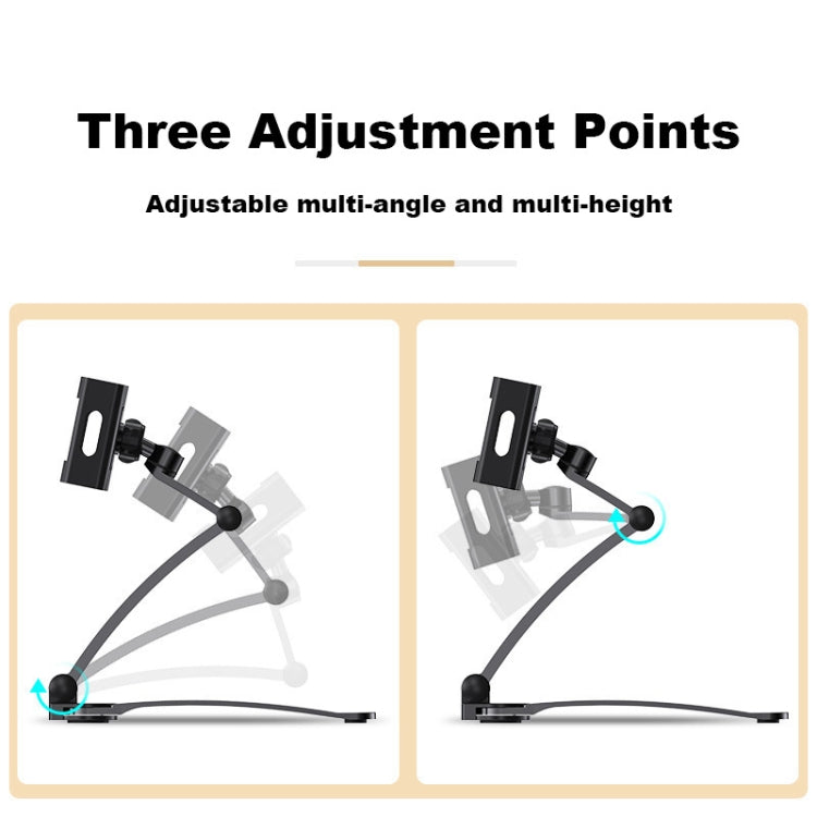 2 In 1 Aluminum Alloy Tablet PC Holder Wall Mount Mobile Phone Holder(Black) - Desktop Holder by PMC TechLife | Online Shopping South Africa | PMC TechLife