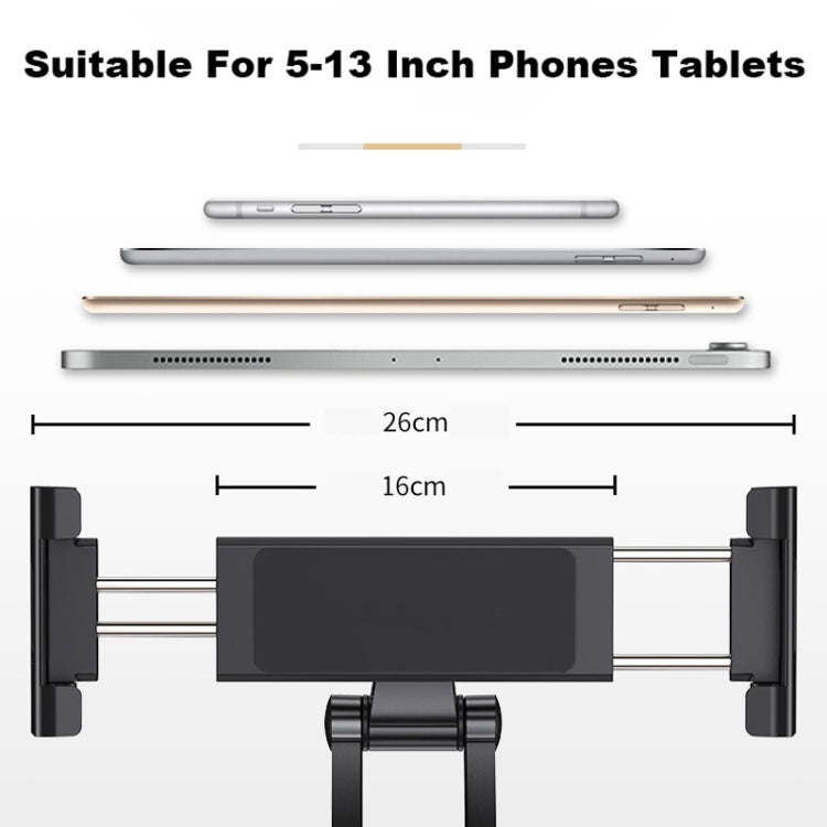 2 In 1 Aluminum Alloy Tablet PC Holder Wall Mount Mobile Phone Holder(Black) - Desktop Holder by PMC TechLife | Online Shopping South Africa | PMC TechLife