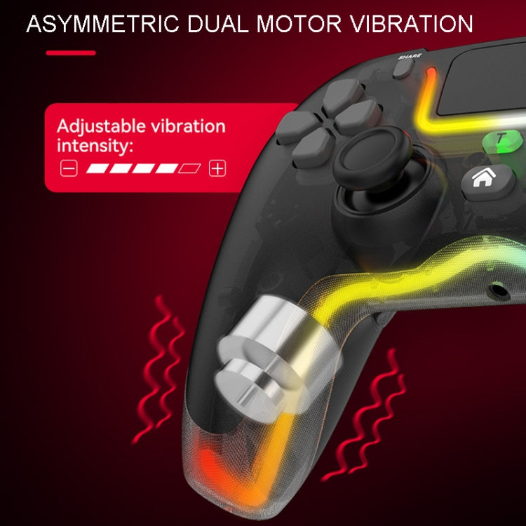 For PS4 Dazzle Color Light Wireless Bluetooth Grip(Pink) - Gamepads by PMC TechLife | Online Shopping South Africa | PMC TechLife