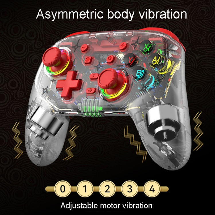 For PS3 / PS4 Dual Vibration Wireless Gamepad With RGB Lights(Red) - Gamepads by PMC TechLife | Online Shopping South Africa | PMC TechLife