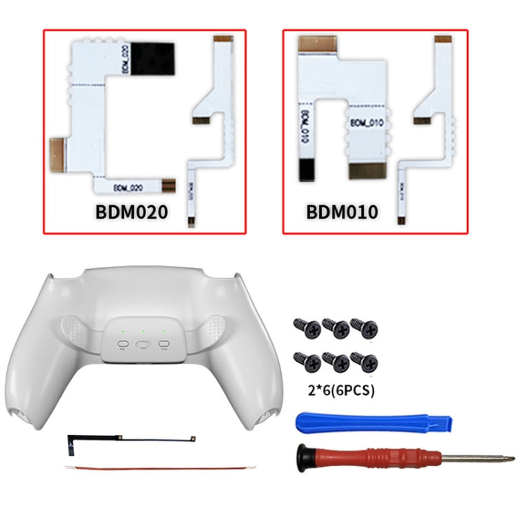 For PS5 Wireless Bluetooth Gamepad With Clip Buttons Cases(White) - Gamepads by PMC Jewellery | Online Shopping South Africa | PMC Jewellery