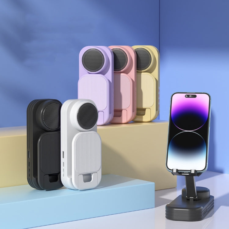 2-in-1 Desktop Bluetooth Speaker Stand Mobile Phone Tablet Holder(White) - Desktop Holder by PMC TechLife | Online Shopping South Africa | PMC TechLife