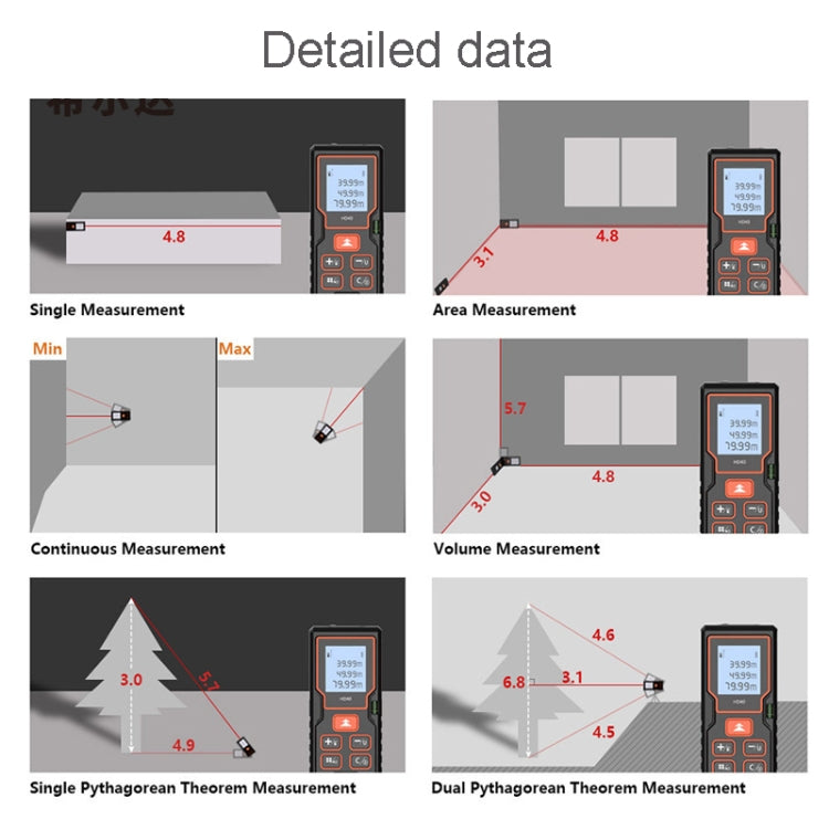 HILDA HD100 High Accuracy Laser Rangefinder Laser Electronics Ruler - free shipping - PMC TechLife - Order now!