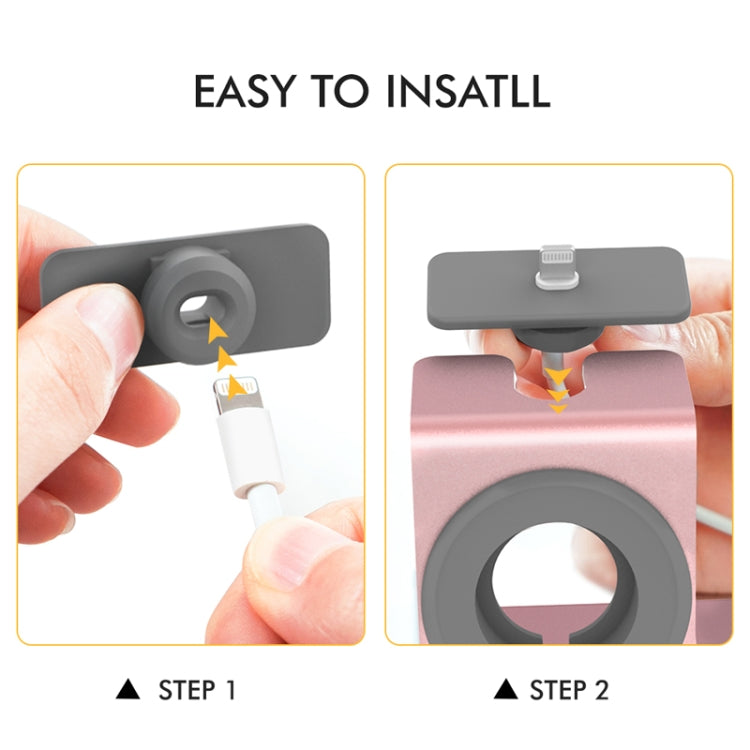 For IPhone / AirPods / Apple Watch Series AhaStyle 3 In 1 Aluminum Alloy Stand(Rose Gold) - Desktop Holder by AhaStyle | Online Shopping South Africa | PMC TechLife | Buy Now Pay Later Mobicred