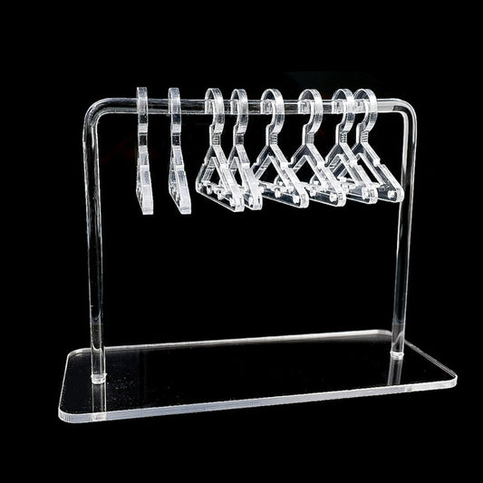 Acrylic Coat Hanger Style Earring Storage Display Stand Holder(Transparent) - Jewelry Storages by PMC Jewellery | Online Shopping South Africa | PMC Jewellery