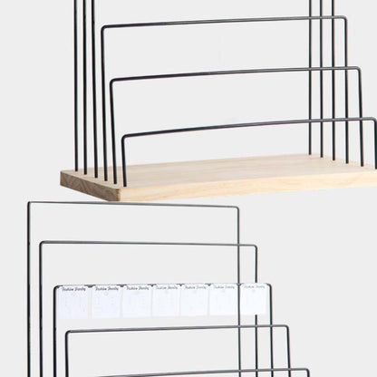 Wooden Base Iron Multi-Layer Earrings Storage Display Rack Can Hang Jewelry Display Shelf, Style: 3 Layers (White) - Jewelry Storages by PMC Jewellery | Online Shopping South Africa | PMC Jewellery