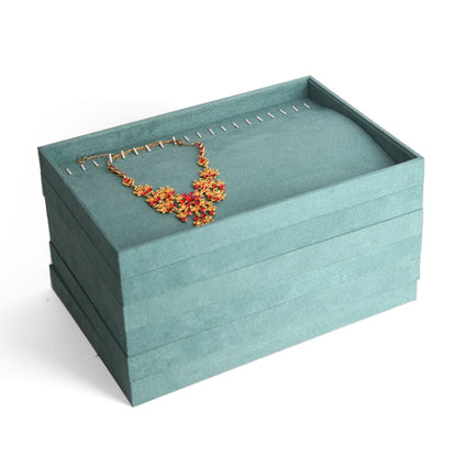 Suede Multifunctional Jewelry Display Tray Necklace Bracelet Bangle Display Case, Style: Ring Necklace Tray - Jewelry Storages by PMC Jewellery | Online Shopping South Africa | PMC Jewellery