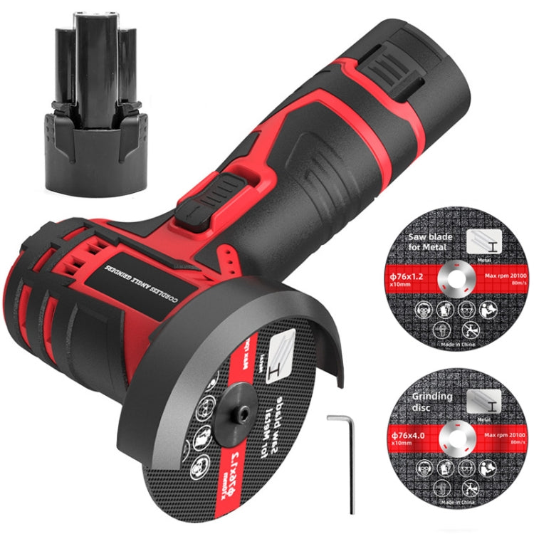 HILDA 12V 3 Inch Li-Ion Angle Grinder Home Cutting And Sanding Machine, US Plug, Model: Plastic Package With 1 Battery - free shipping - PMC TechLife - Order now!