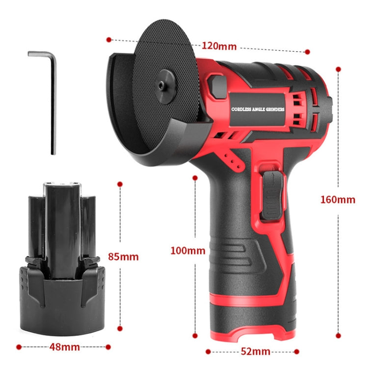 HILDA 12V 3 Inch Li-Ion Angle Grinder Home Cutting And Sanding Machine, US Plug, Model: Plastic Package With 2 Battery - free shipping - PMC TechLife - Order now!